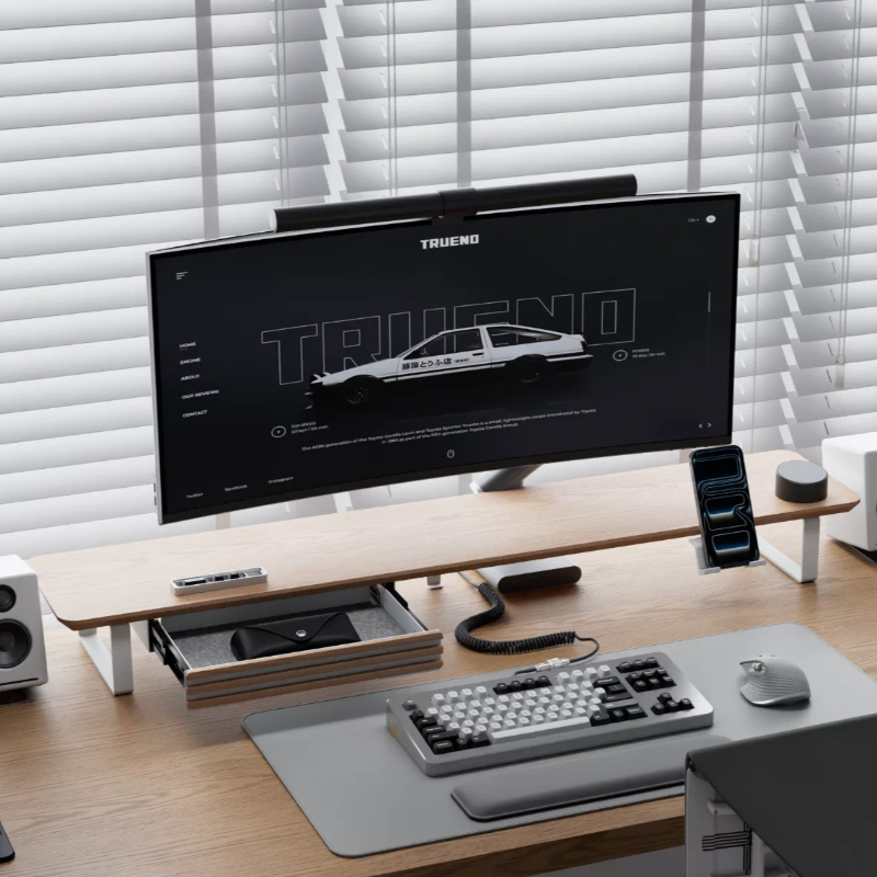 Setup Desk Monitor - Supporto Modulare per Monitor in Legno